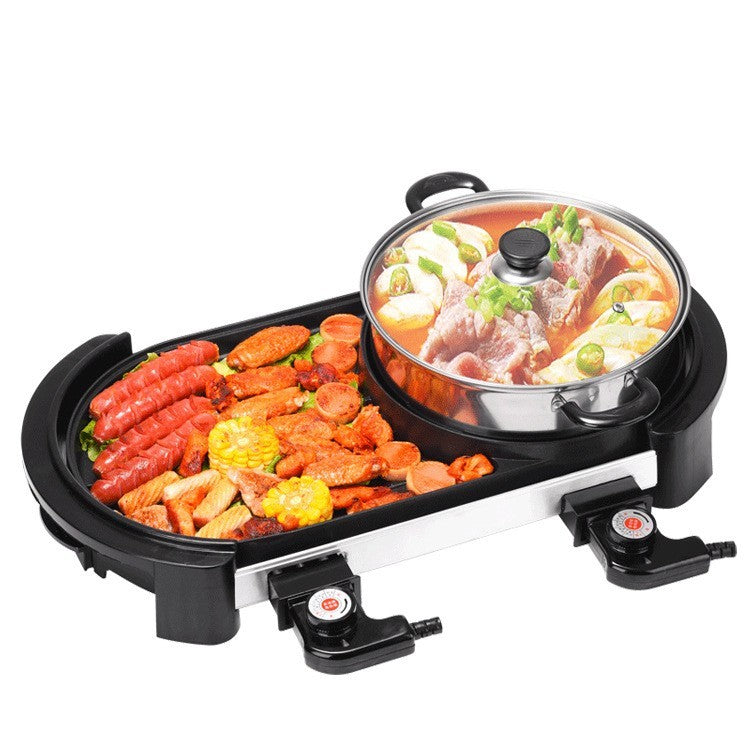 Barbecue Integrated Pot Dual Temperature Control Anti Scalding Electric Hot Pot