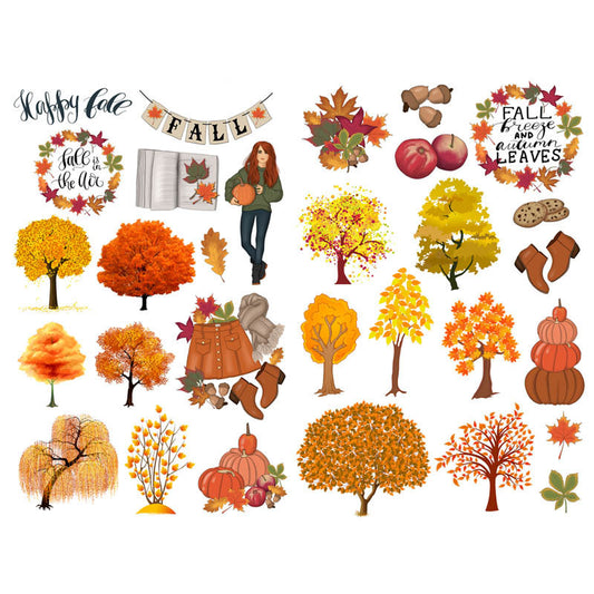 Christmas Autumn Leaves Wall Sticker