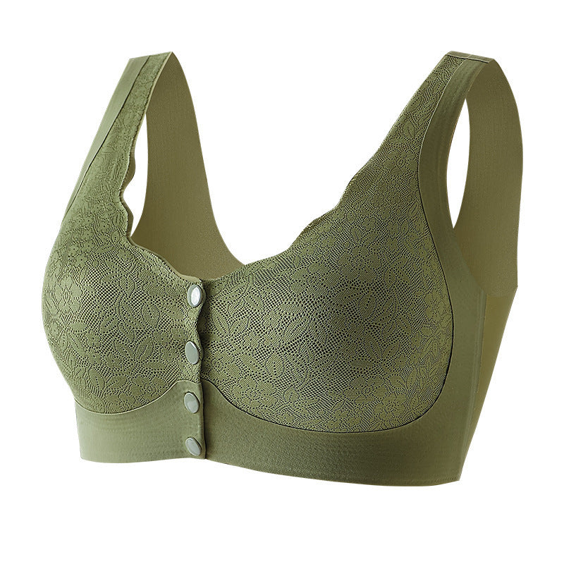 Front Button Seamless Wireless Nursing Bra