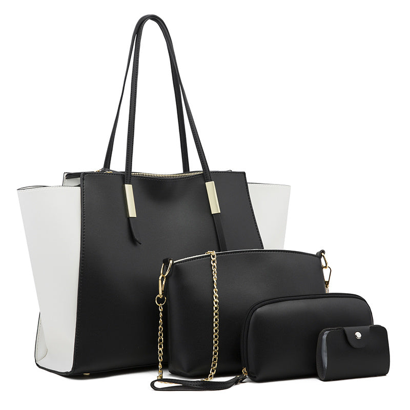 Women's Solid Color Four-piece Bag