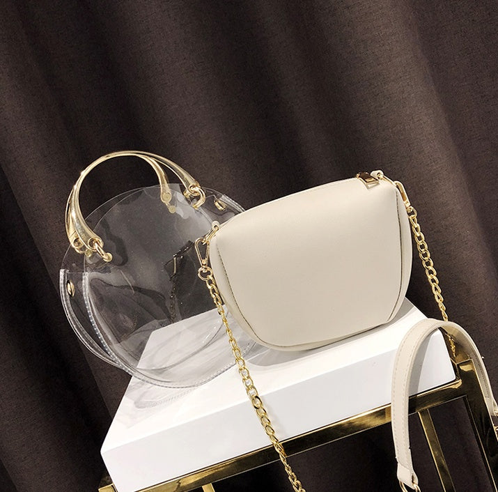 Bolso de mano con cadena Bolso de hombro Bolso transparente