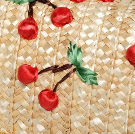 Banana and Cherry Straw Bag