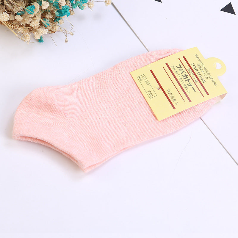 Solid color ladies socks