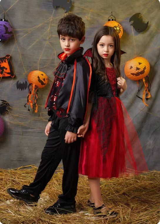 Children's Halloween Witch Vampire Clothing Suit