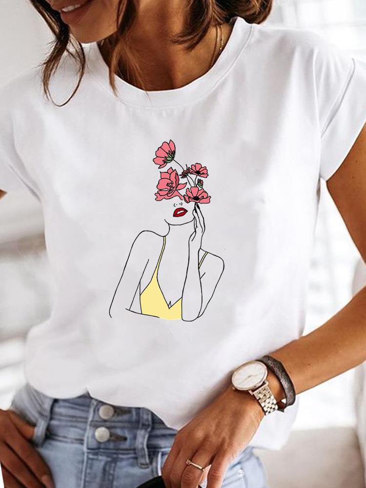 Camiseta holgada con estampado 3D para mujer