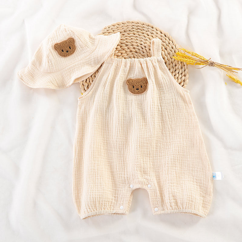 Summer Clothes Cute Baby Sleeveless Suspenders Crawling Suit Jumpsuit