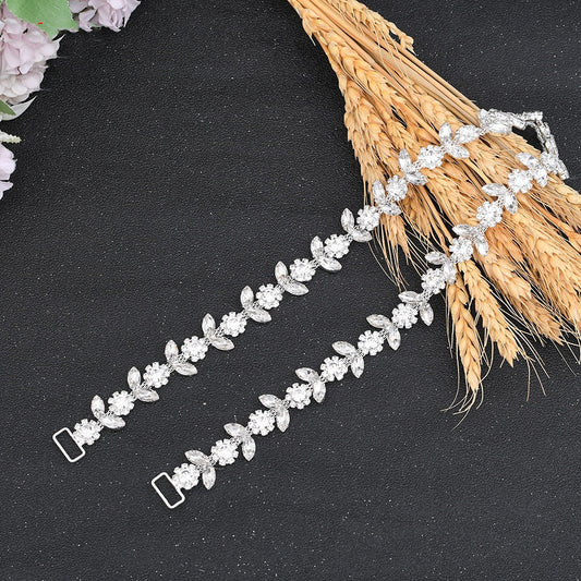 Bridal Waist Chain Metal Rhinestone Silver High Grade Alloy