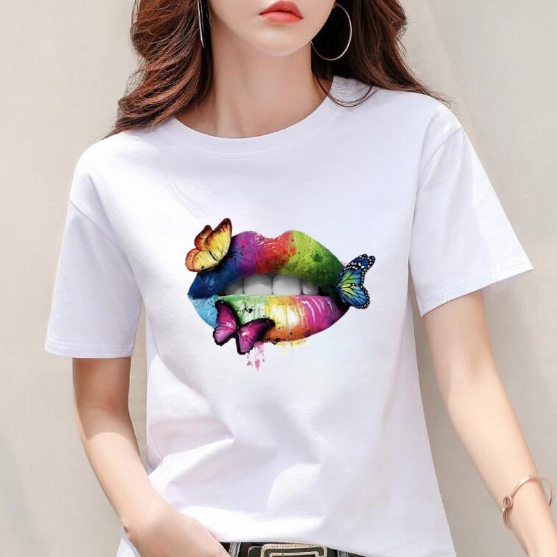 Women's Leopard Print Heart Printing New Short Sleeve