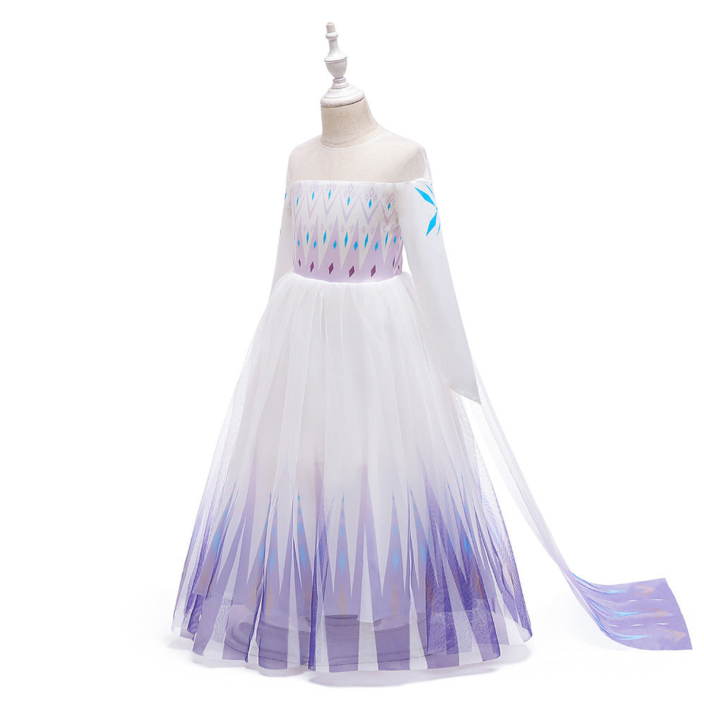 Long Sleeve Elsa Princess Skirt Frozen