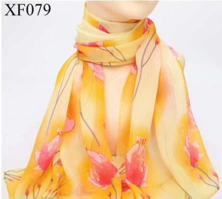 Print Chiffon Scarf Shawl