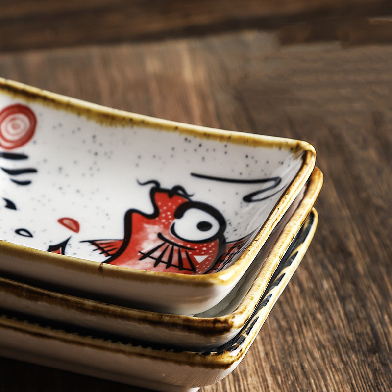 Japanese Style Rectangular Cold Dishes And Tableware Seasoning