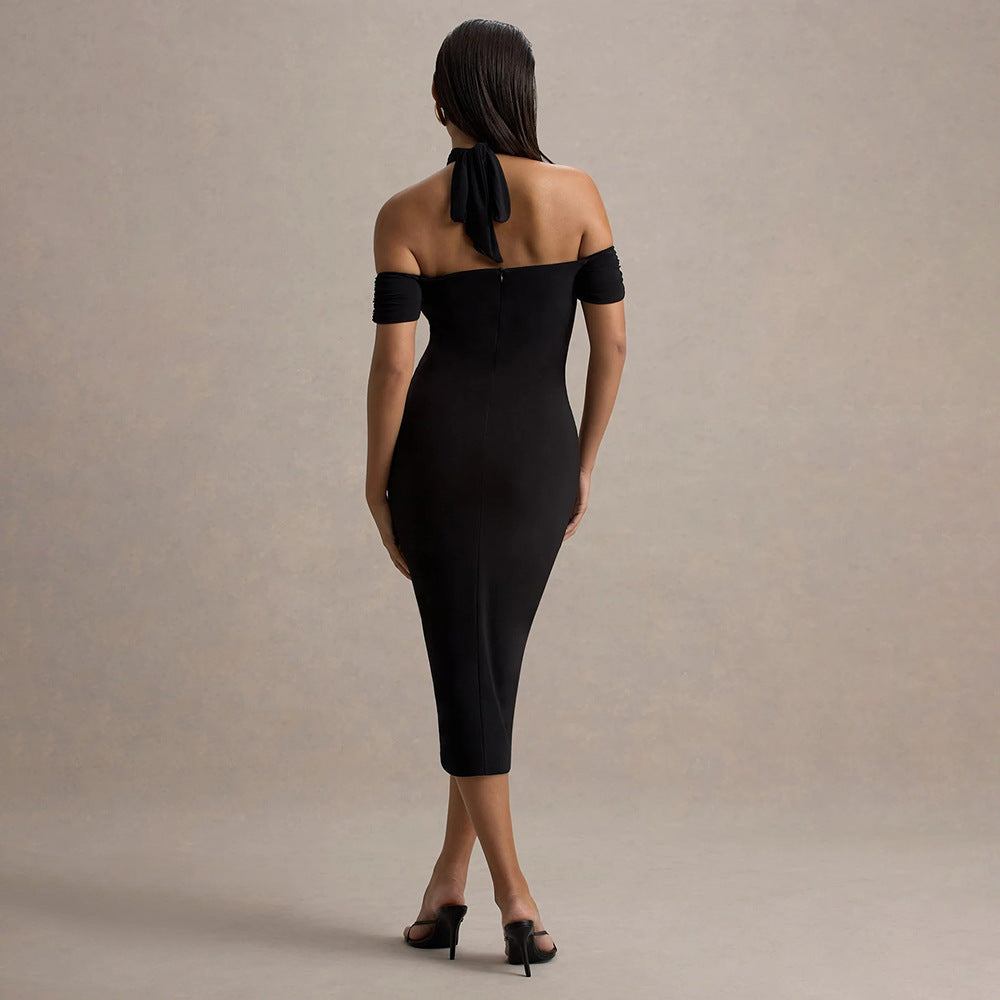 Halter Slim Fit Dress Backless Sleeveless