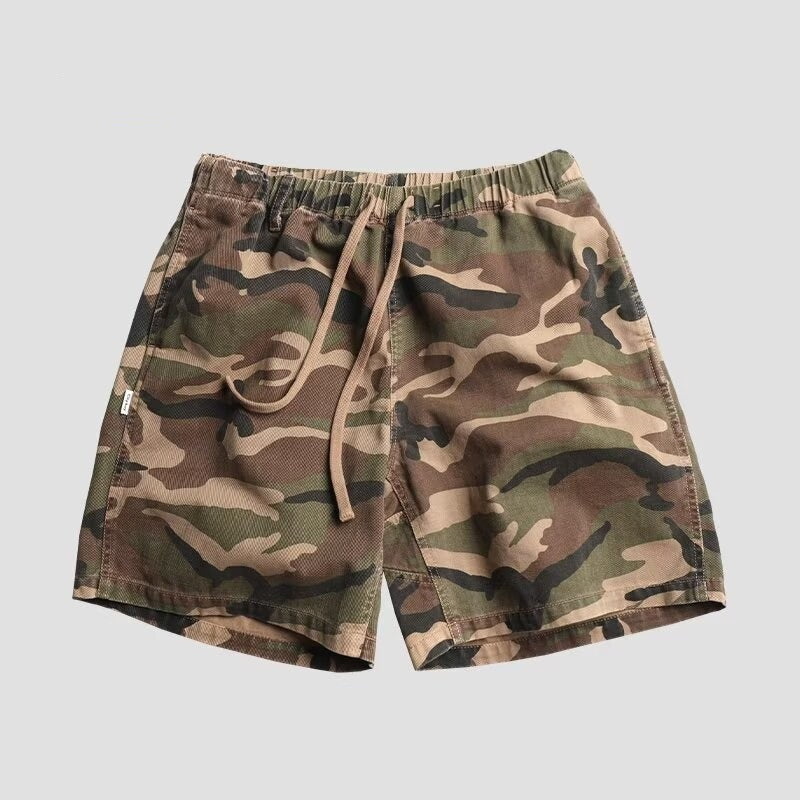 Camouflage Shorts Men's Summer Wear-resistant Overalls Straight