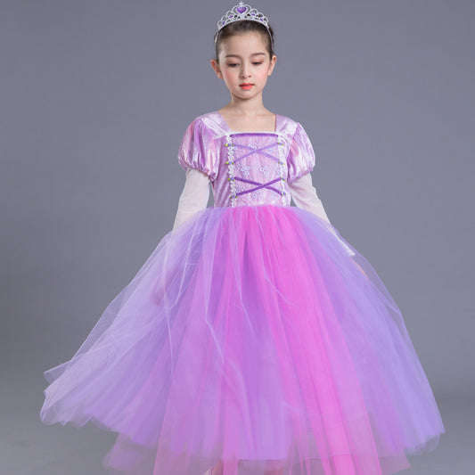 Girls Princess Rapunzel Dress