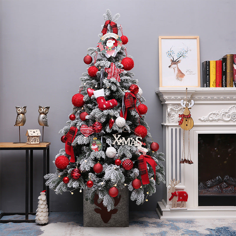 Paquete de árbol de Navidad de nieve de 1,5 m para decoración del hogar