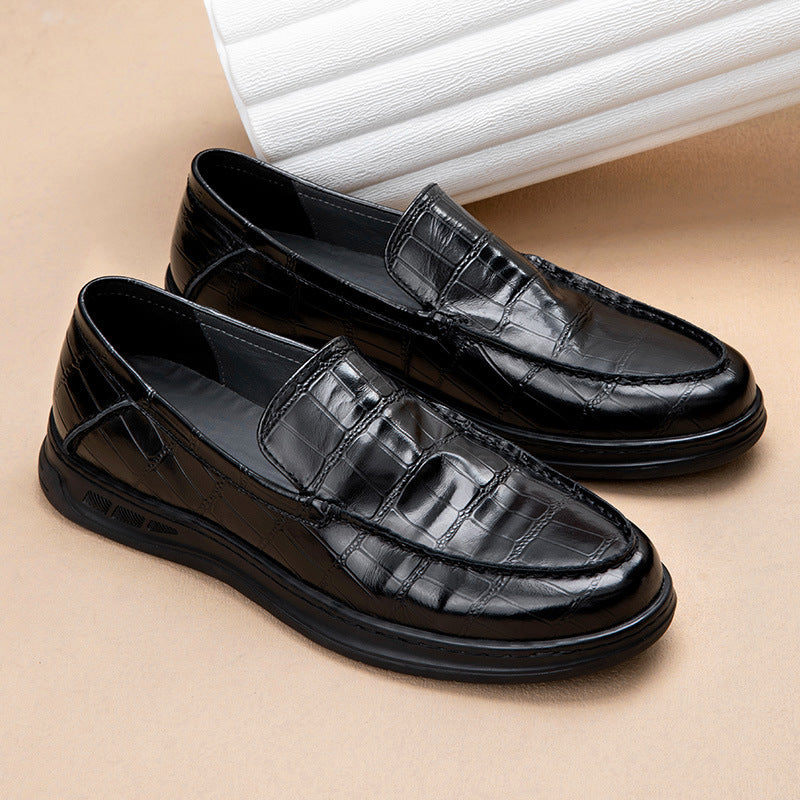 Casual Loafers Fashion Business Soft Bottom Casual Leather Shoes Tide