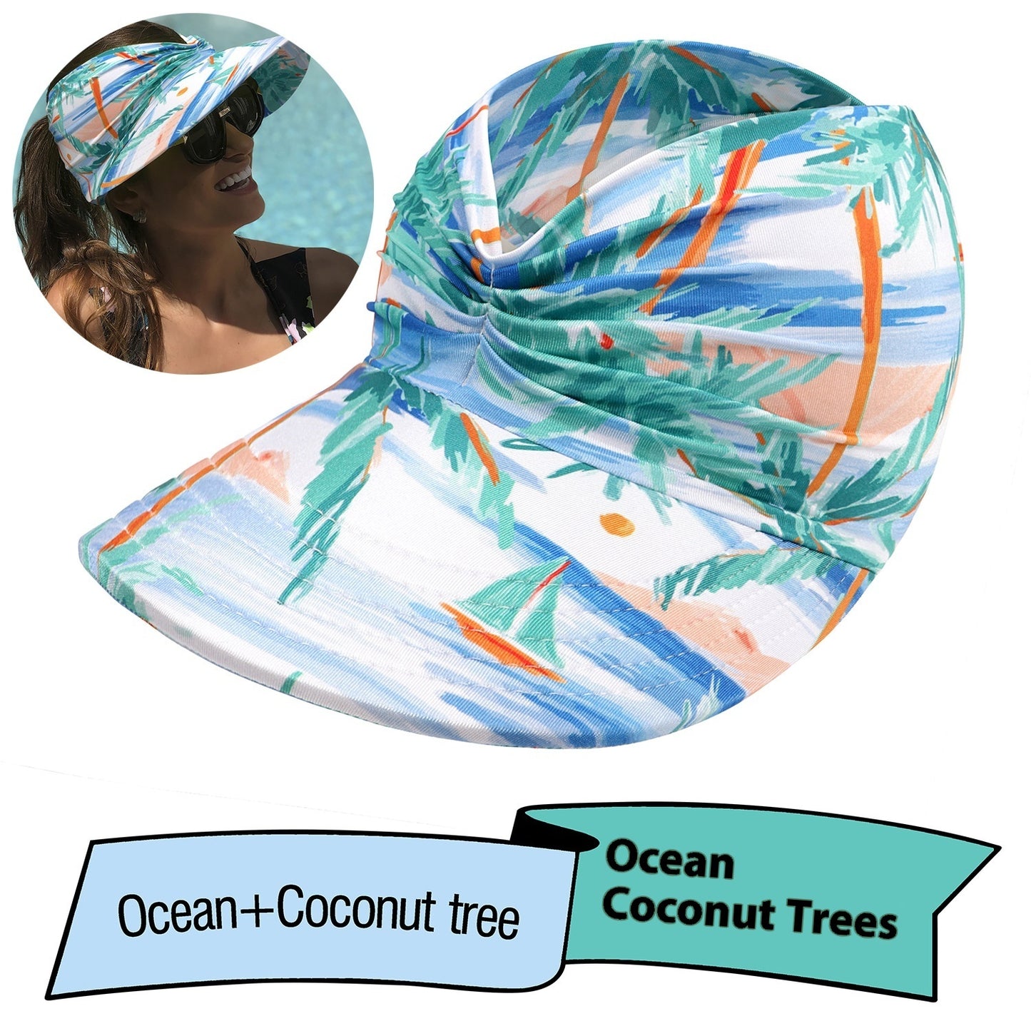 Printed Sun Hat Sun Protection UV Big Brim