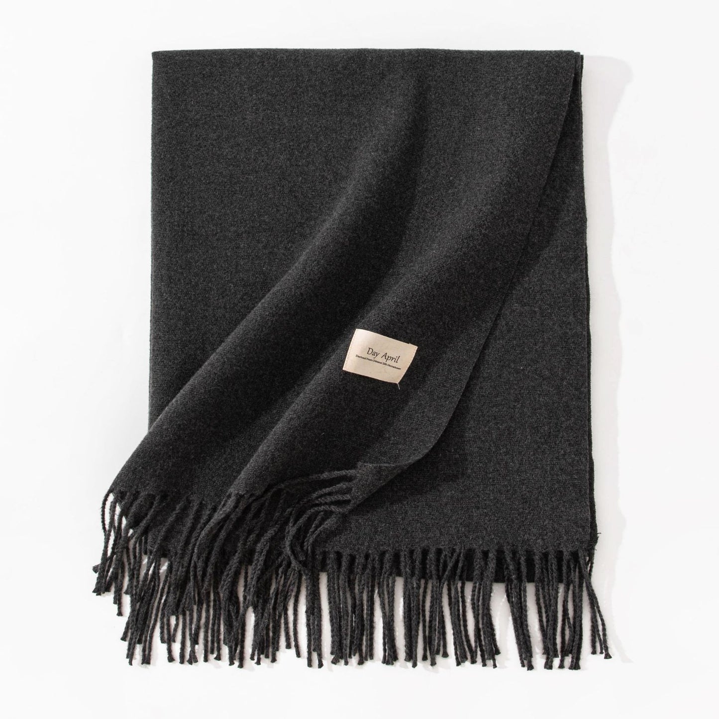 Pure Color Artificial Cashmere Scarf Women's Winter High-grade Shawl