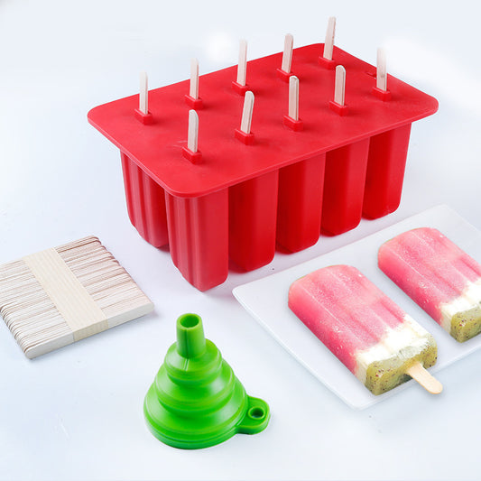 10 Consecutive Ice Cream Ice Cream Molds Silicone Kitchen Tool