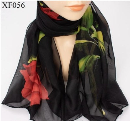 Print Chiffon Scarf Shawl