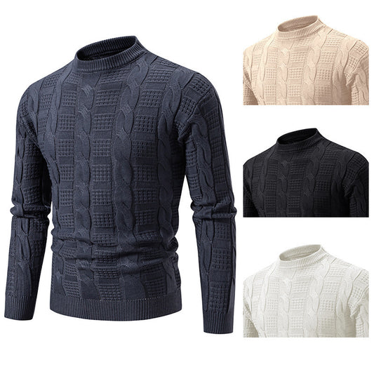 Jersey de cuello redondo torcido para hombre Prendas de punto para hombre