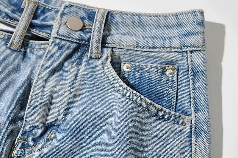 Side Cut Denim Skirt Women's New Sexy Bag Hip Skirt