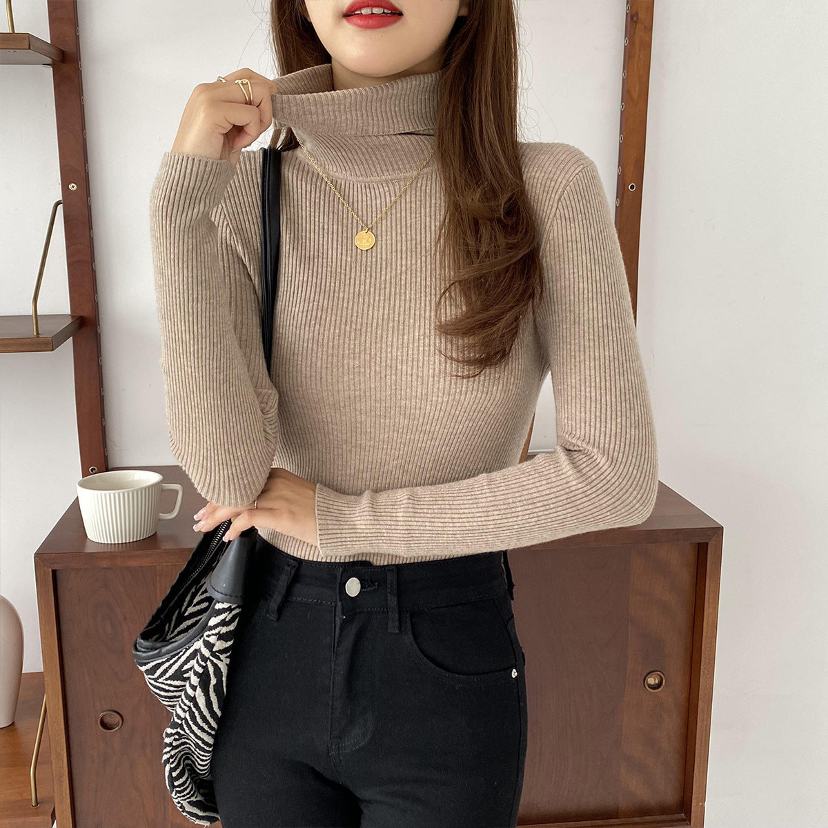 Basic All-matching Thickened Sweater Turtleneck