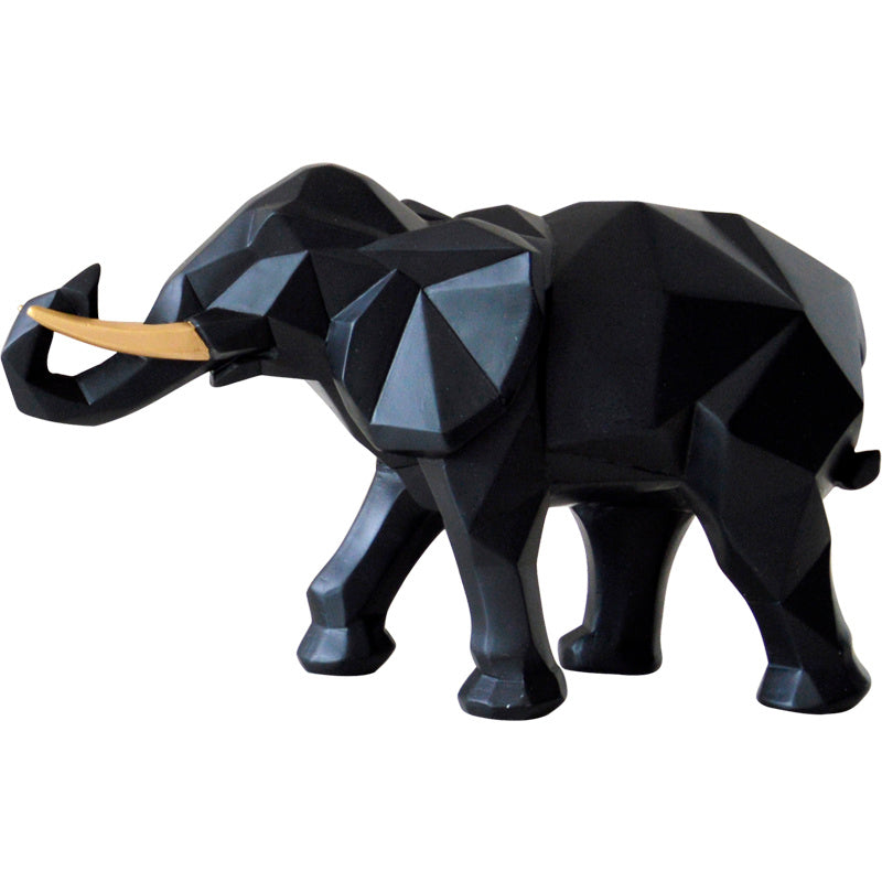 Adorno geométrico de elefante de la suerte