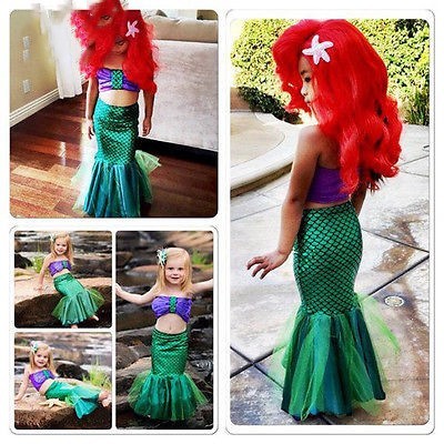 Ariel Mermaid Princess Dress Children