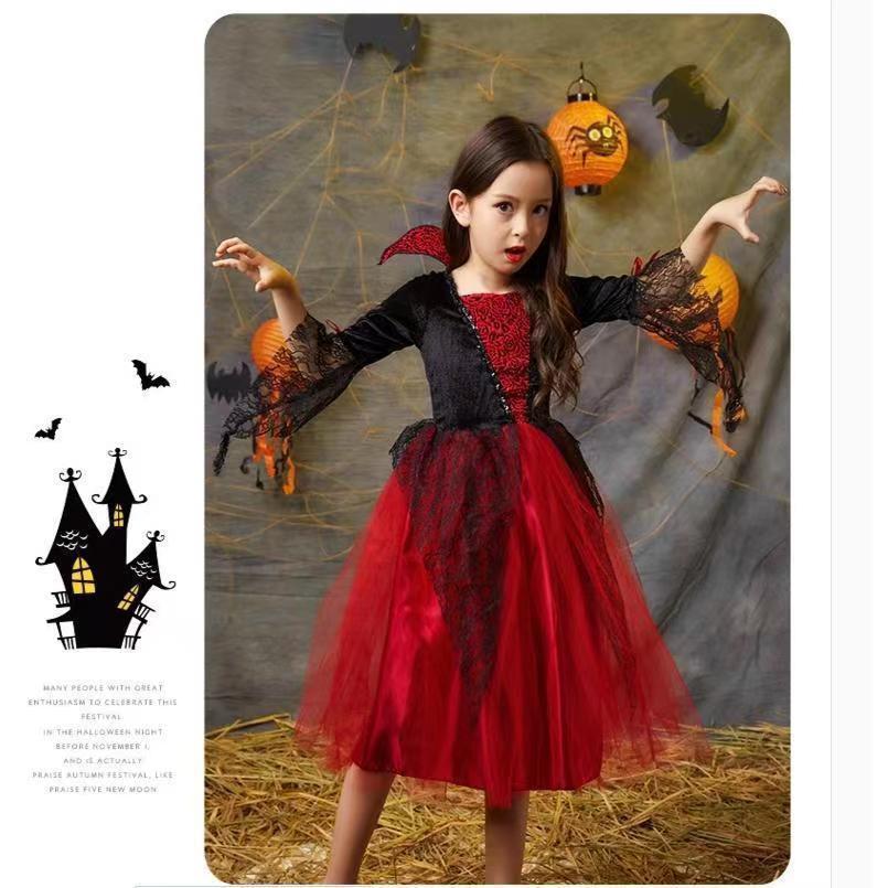 Children's Halloween Witch Vampire Clothing Suit