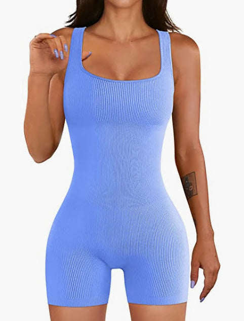 Open Back Waisted Women's Jumpsuit