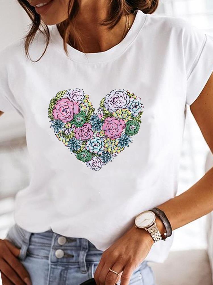 Camiseta holgada con estampado 3D para mujer