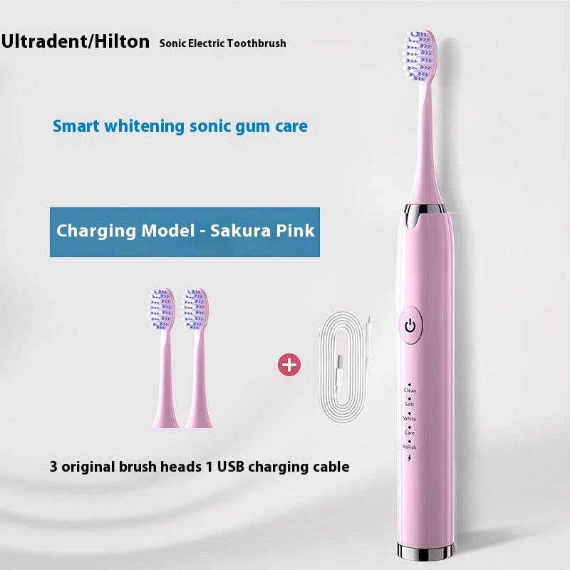 Household Rechargeable Soft Bristle Waterproof Electric Toothbrush