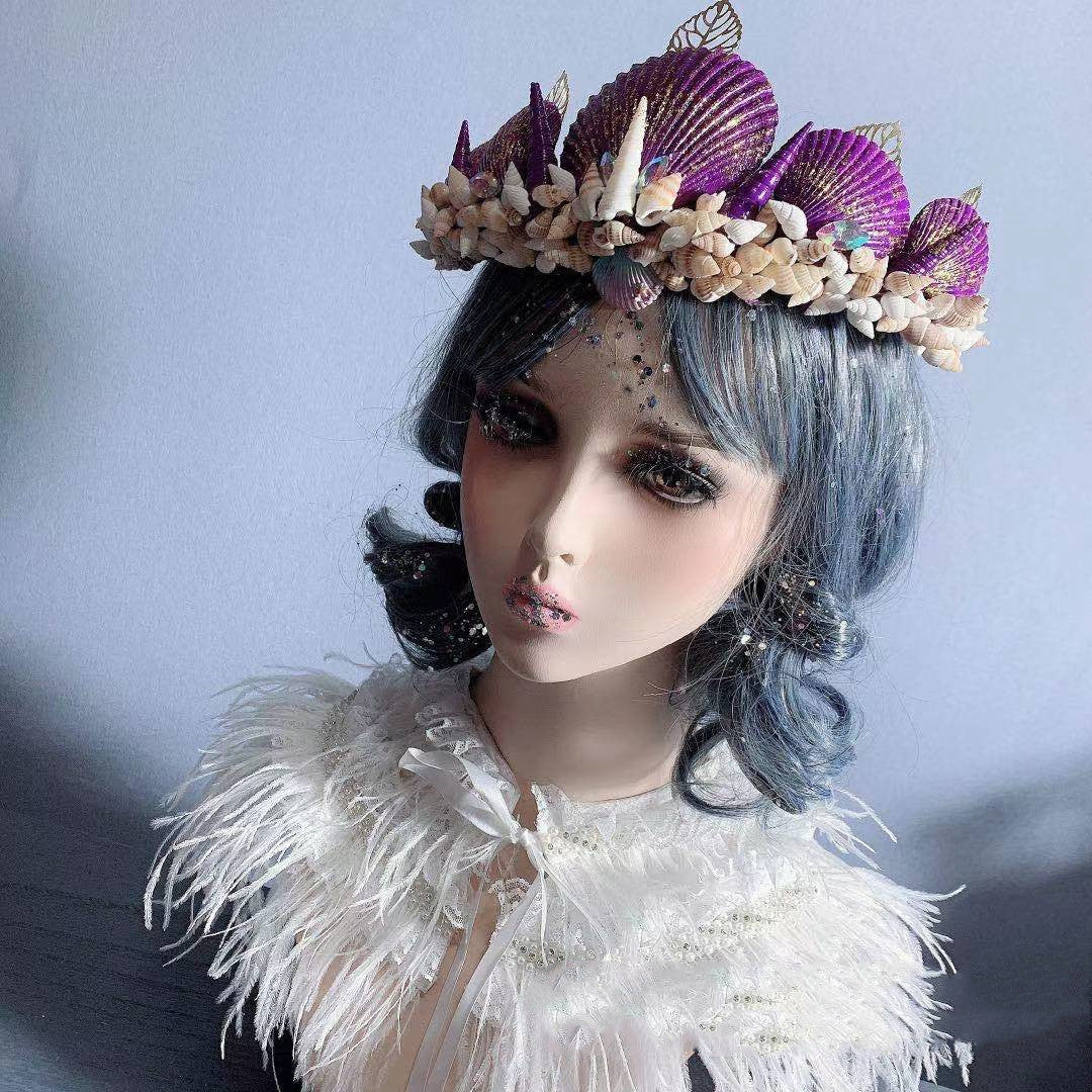 Retro Ocean Wind Mermaid Princess Headdress