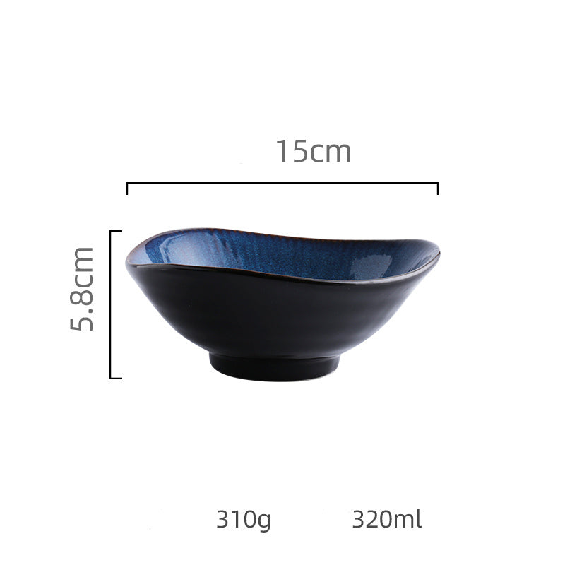 Blue Ceramic Plate Bowl