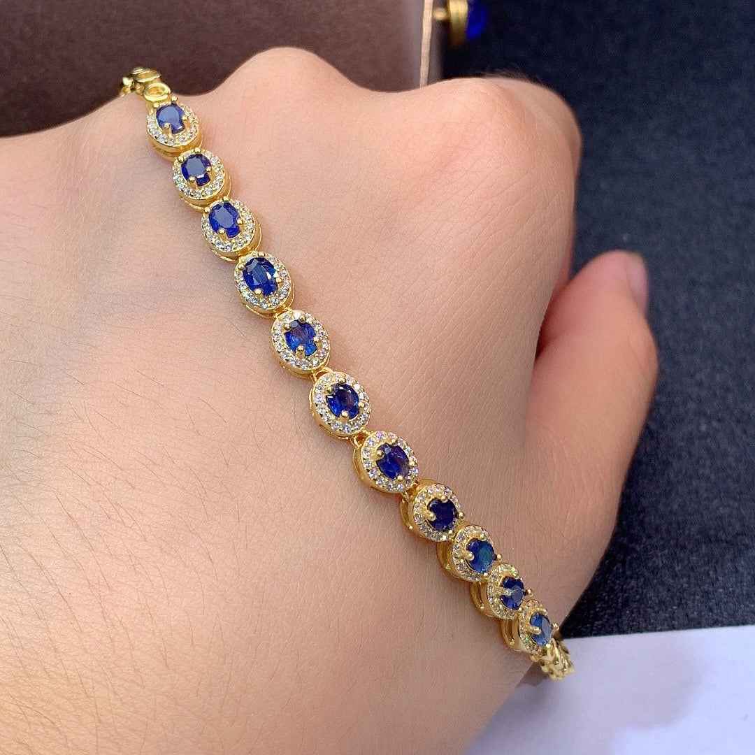 Natural Sri Lanka Sapphire Bracelet Crystals