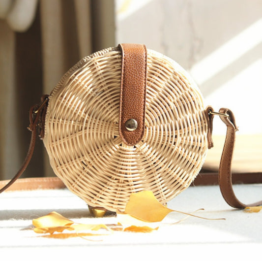 Round Rattan Bag