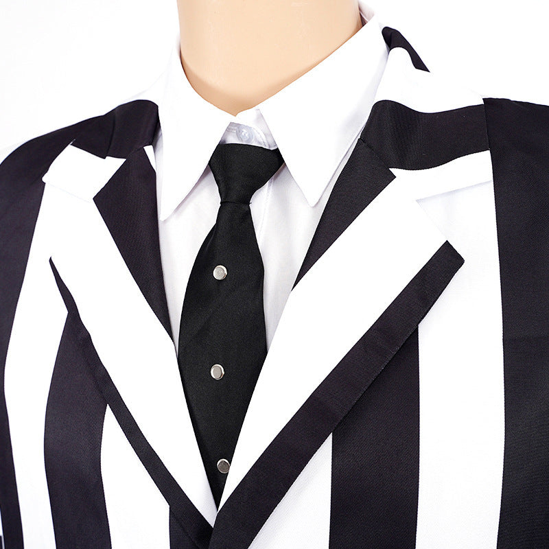 Beetlejuice Cos Costume Michael Keaton Cosplay Clothing