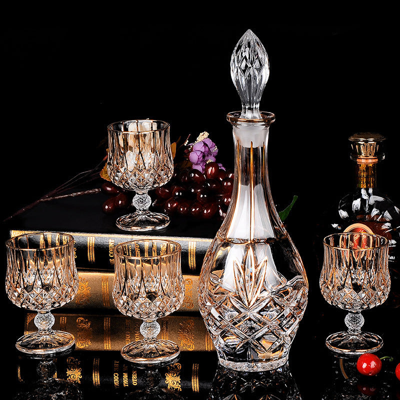 Flavinz Crystal Glass Whiskey Red Wine Bottle Gift Set