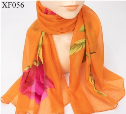 Print Chiffon Scarf Shawl