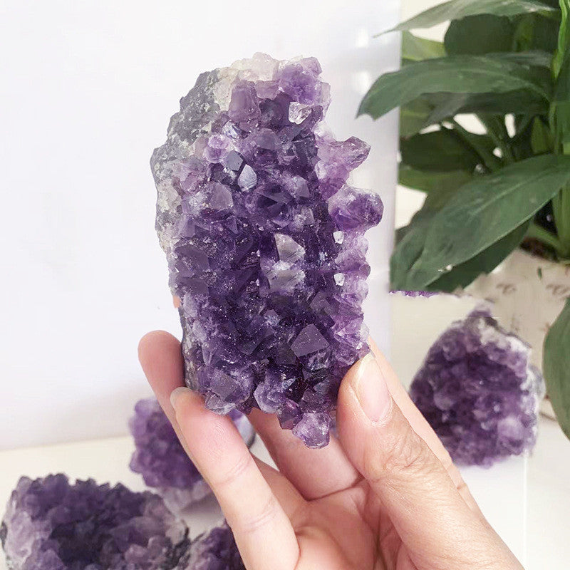 Natural Crystal Amethyst Block Ornaments