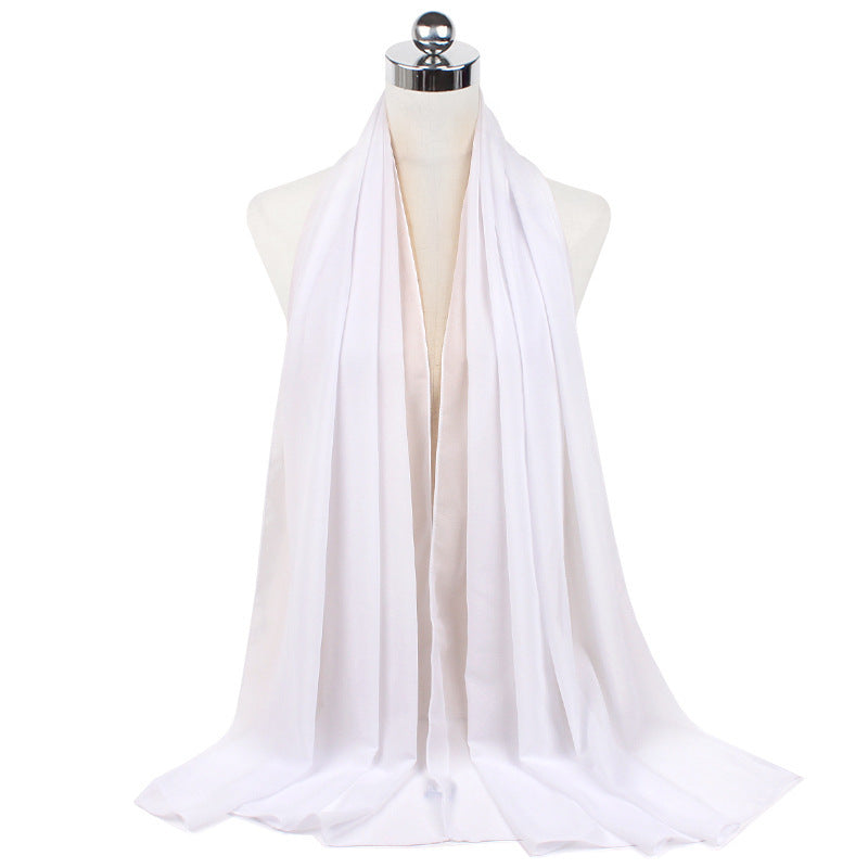 Monochrome Pearl Chiffon Scarf Bubble