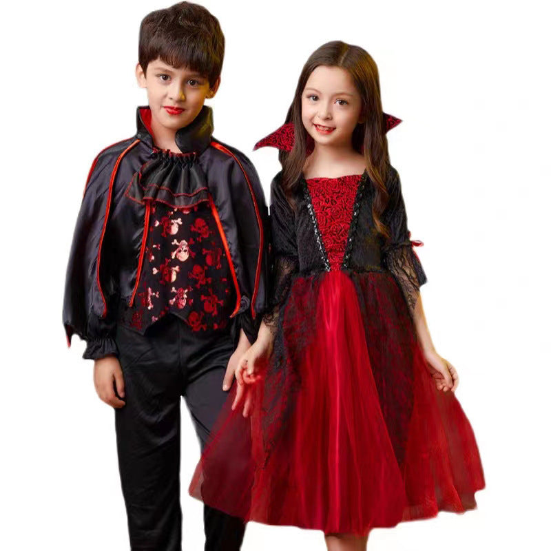 Children's Halloween Witch Vampire Clothing Suit