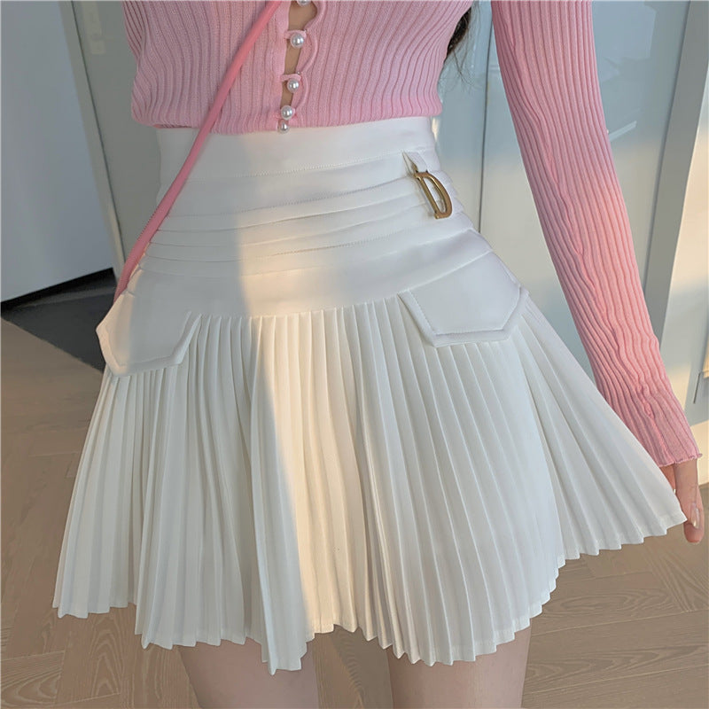 Summer New Design Sense Niche A-line Short Skirt Women