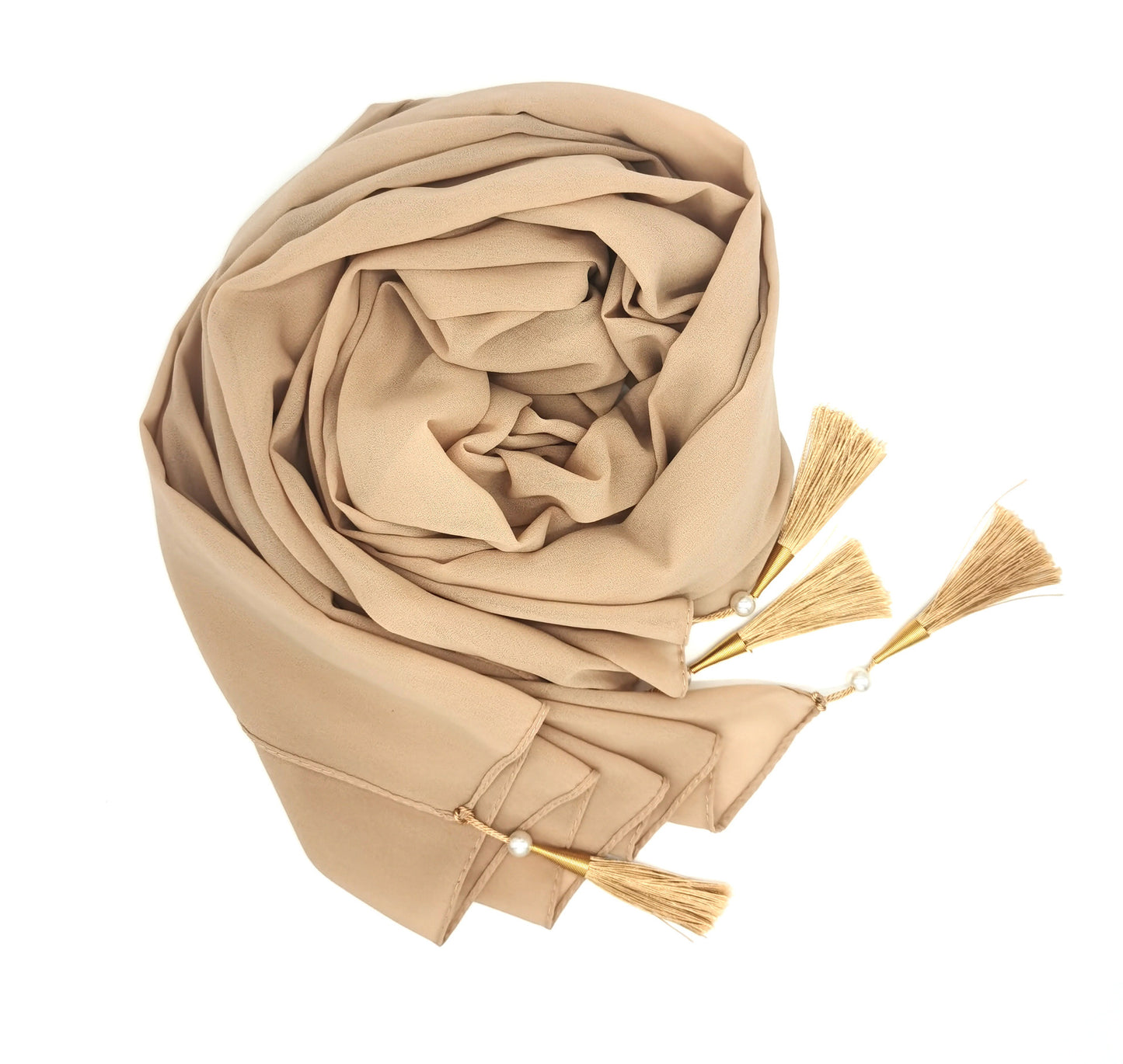 Scarf With Tassel At Four Corners