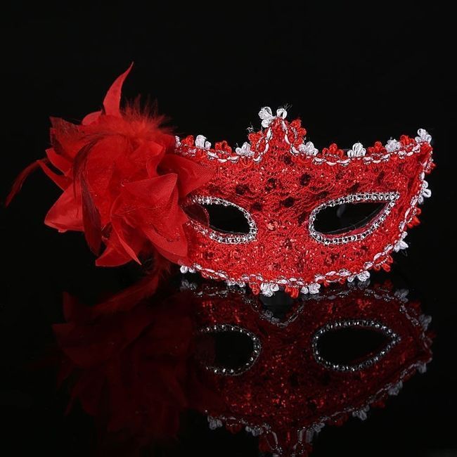 Dragon Leather Masquerade Lily Princess Mask