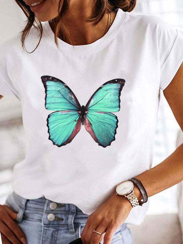 Camiseta holgada con estampado 3D para mujer