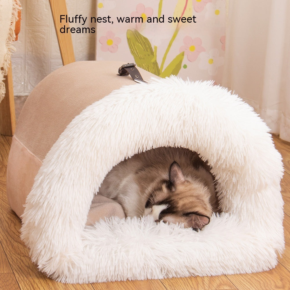 New Splice Portable Pet Nest Portable Warm Dog Nest Moisture-proof Long Fur Cat Nest Cross Border Pet Nest