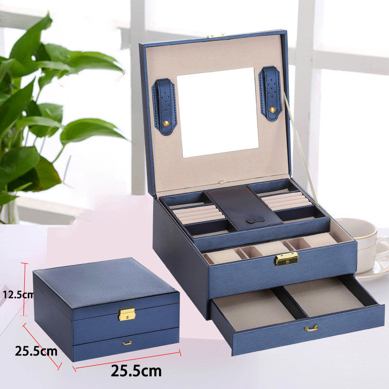 Multifunctional Jewelry Storage Box PU Leather