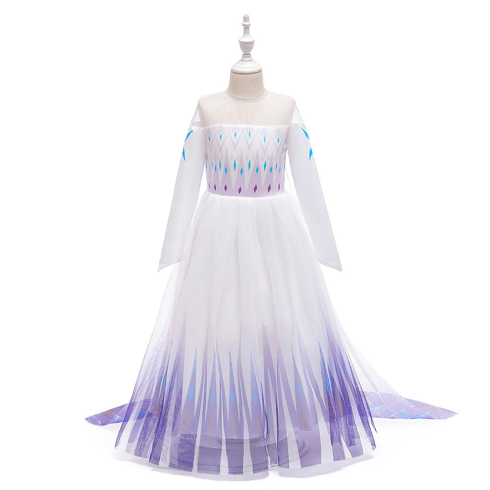 Long Sleeve Elsa Princess Skirt Frozen